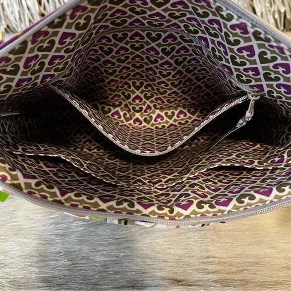 New VERA BRADLEY Portobello Road Tech Tote Crossbody Green Purple Floral 2012 - Picture 12 of 14